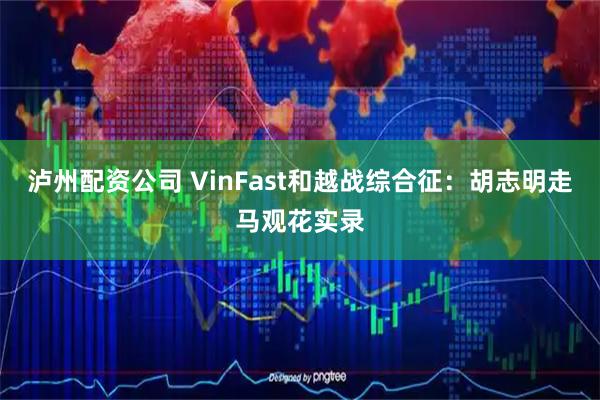 泸州配资公司 VinFast和越战综合征：胡志明走马观花实录